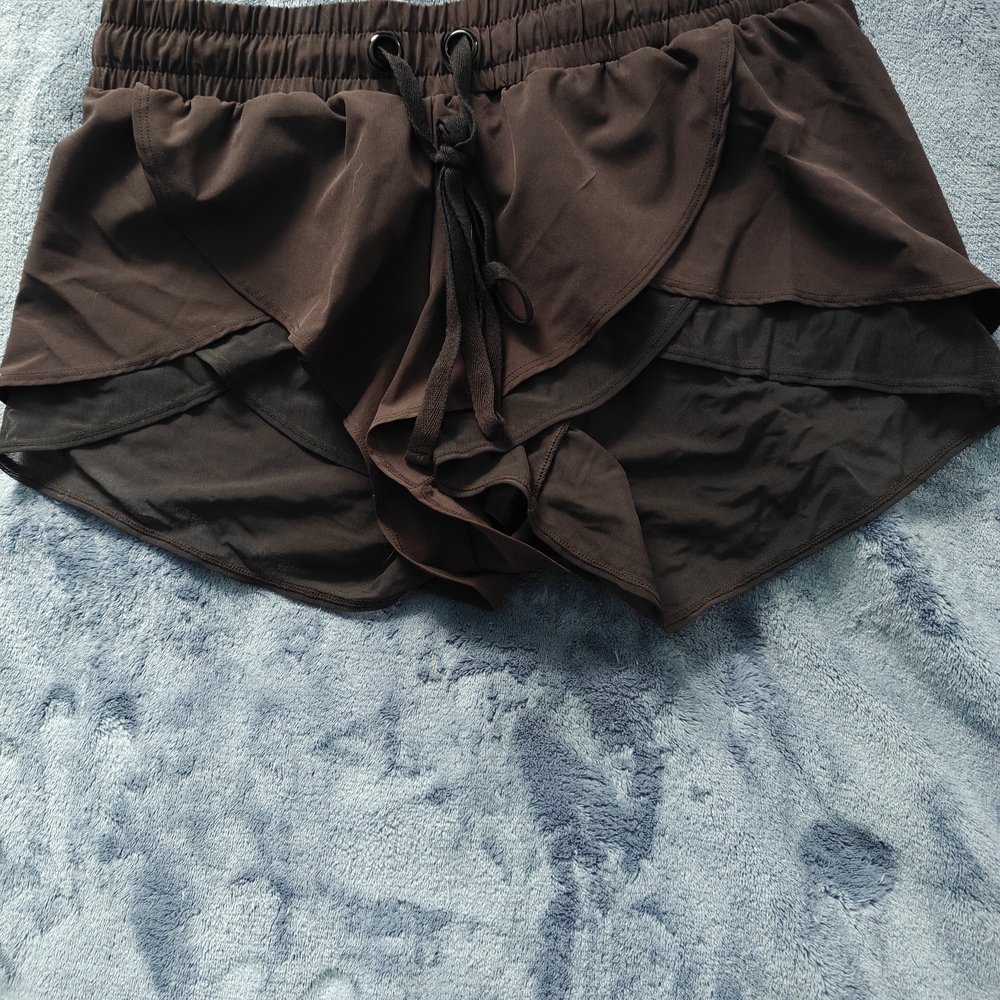 Women's Black Layered Shorts